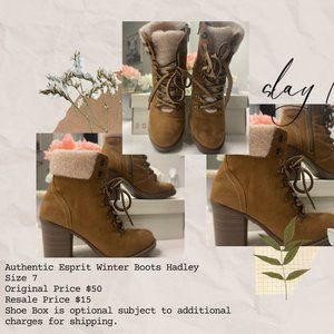 Tan Esprit Winter Boots Women's Size 7